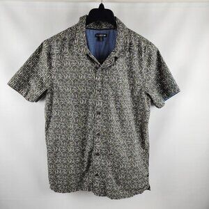 Toad & Co Shirt Mens Medium Multi Fish Graphics Harbour S/S Button Up Organic